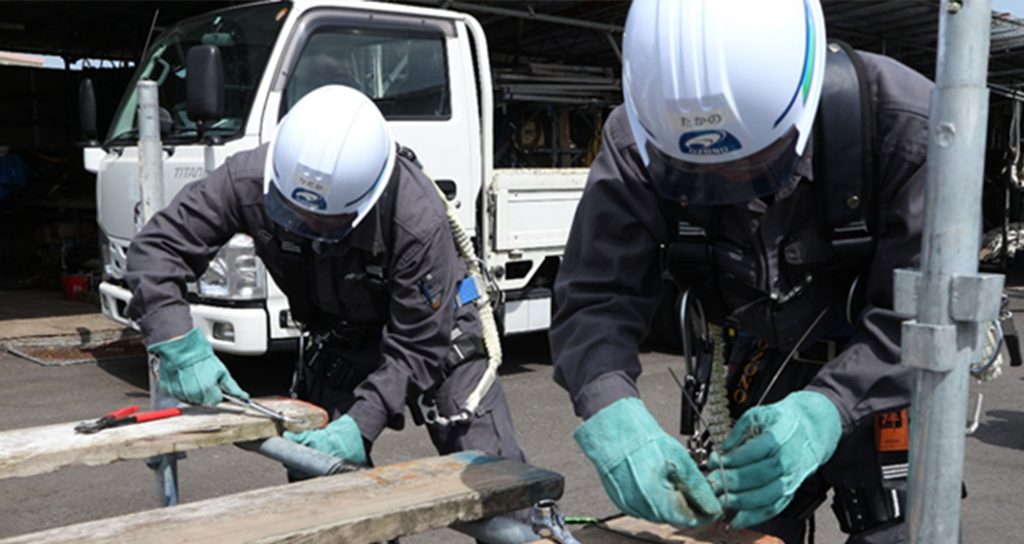 尾園建設 新入社員研修風景