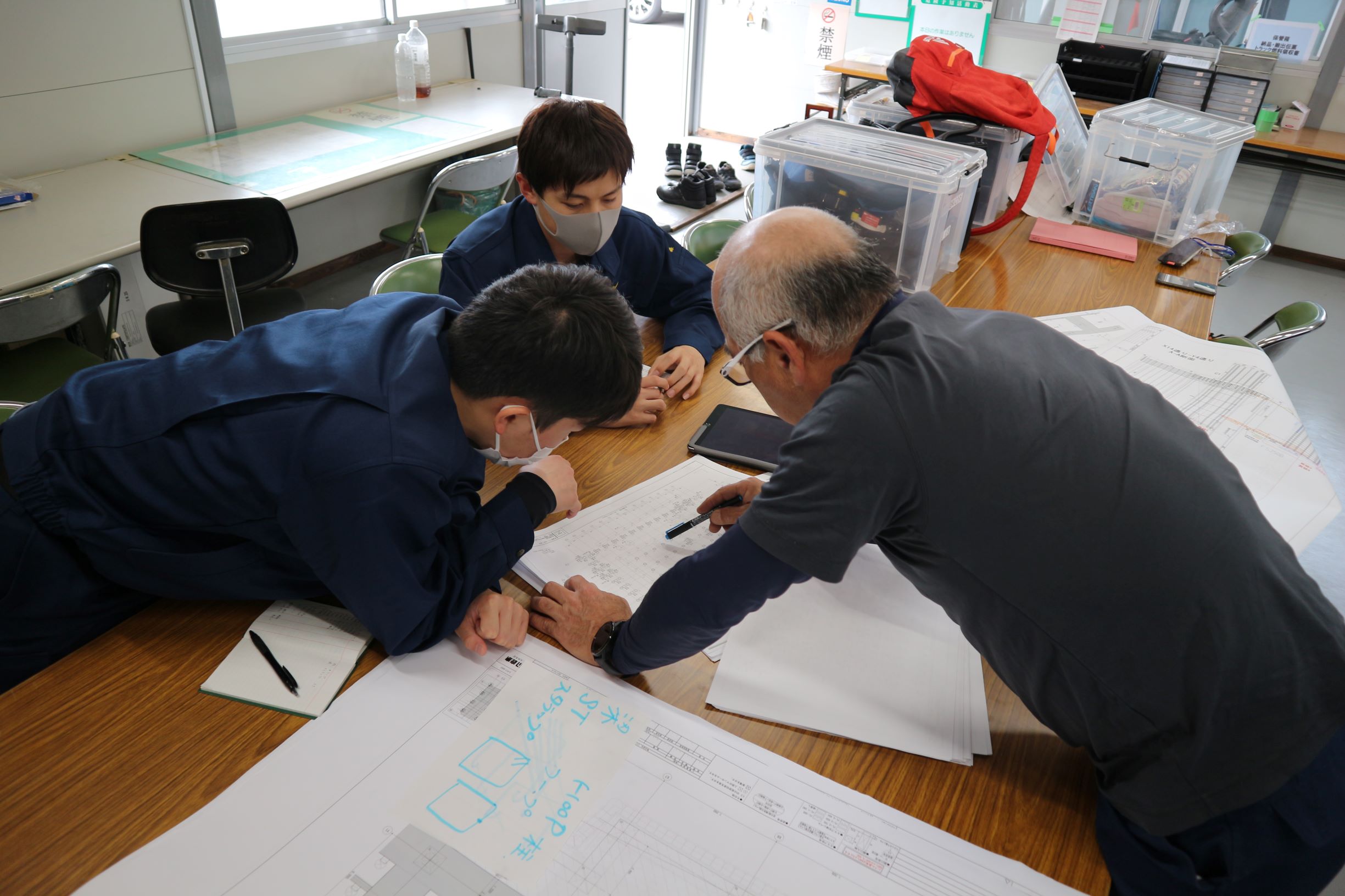 尾園建設　新入社員実地研修風景