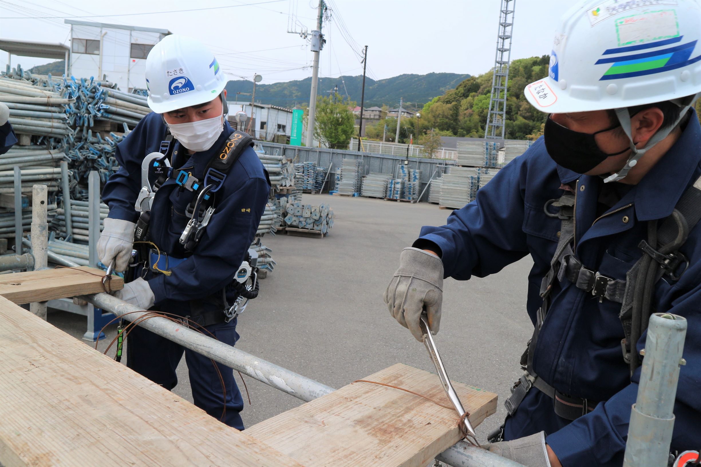 尾園建設　新入社員実地研修風景