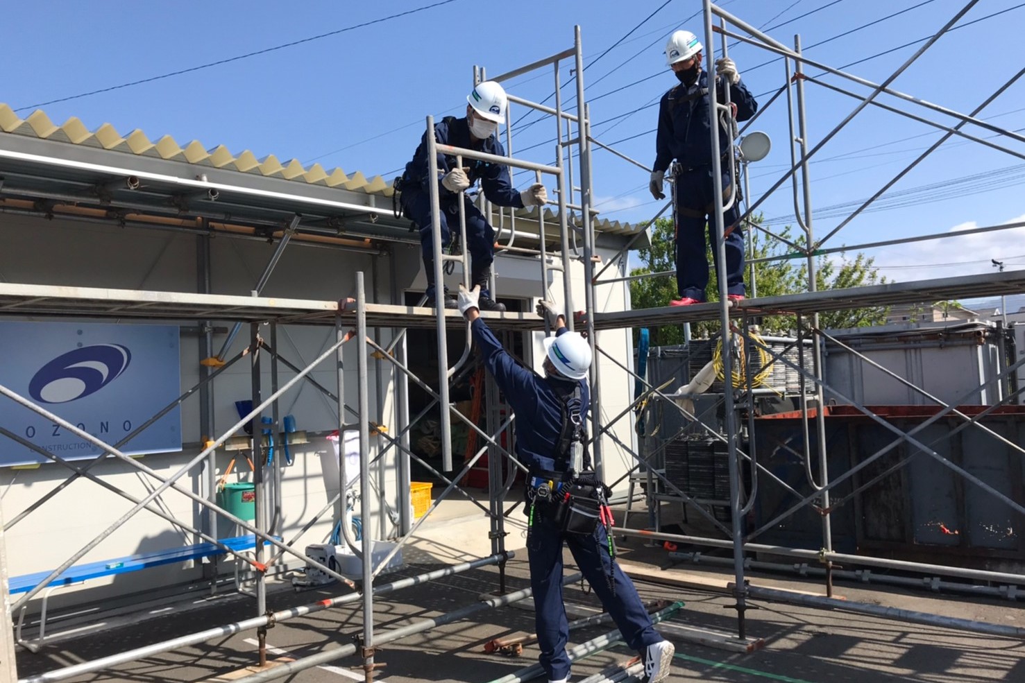 尾園建設　新入社員実地研修風景