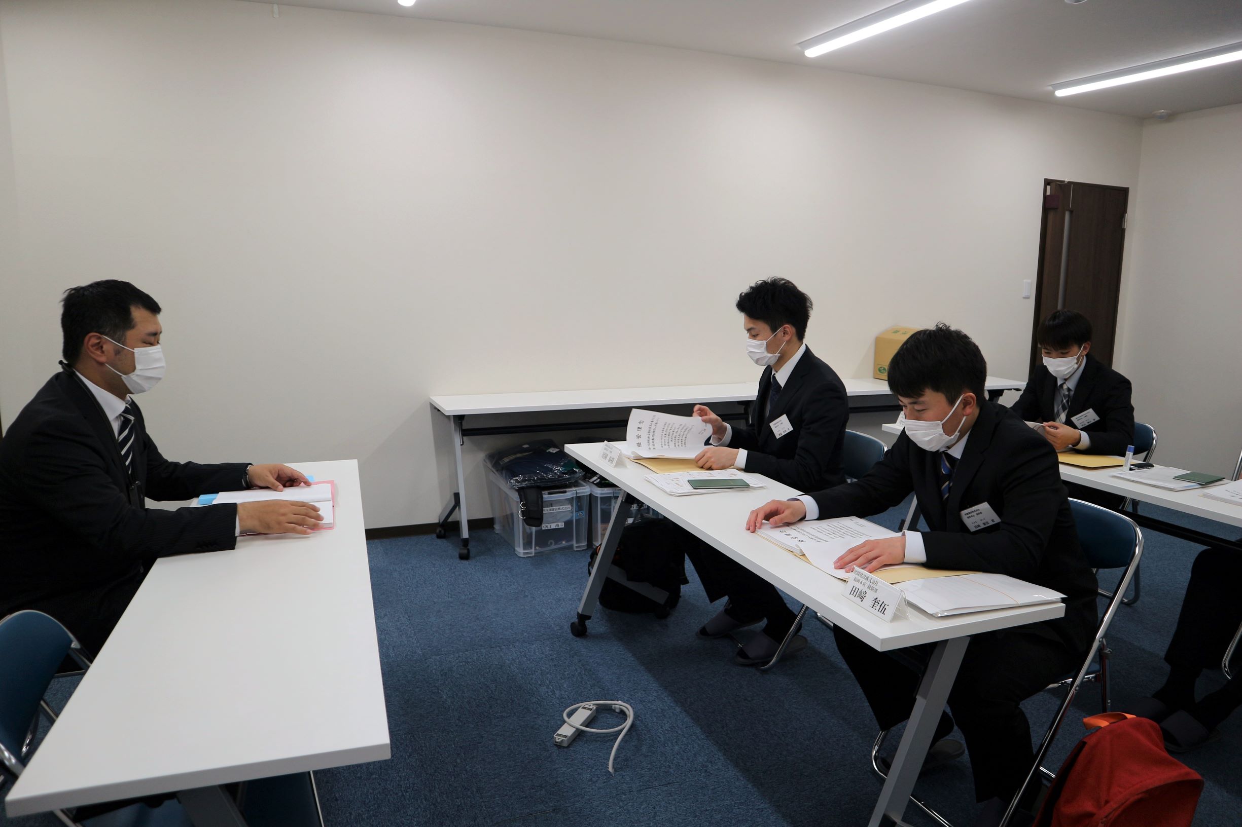 尾園建設　新入社員事務所研修風景