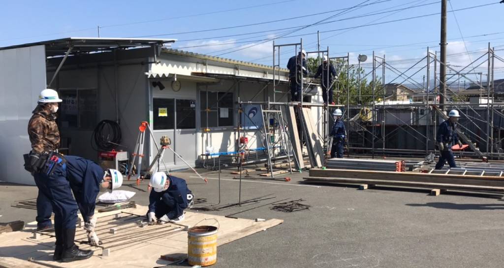 尾園建設　新入社員実地研修風景