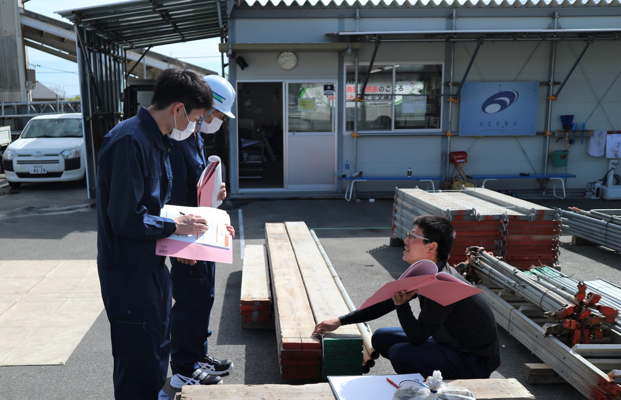 尾園建設　新入社員実地研修風景
