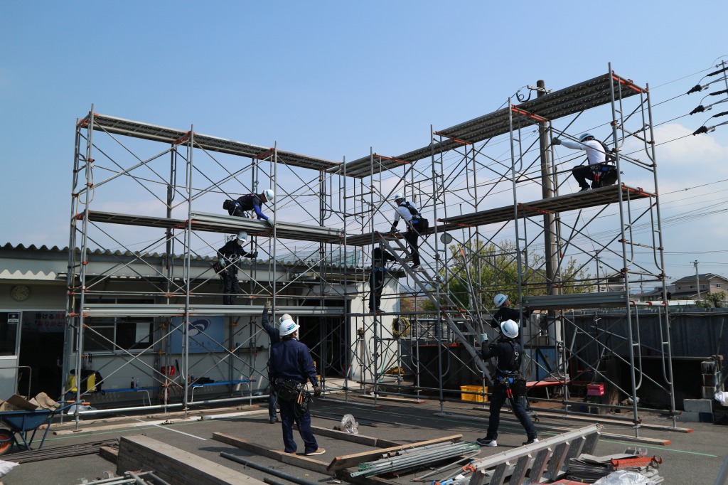 尾園建設　新入社員実地研修風景