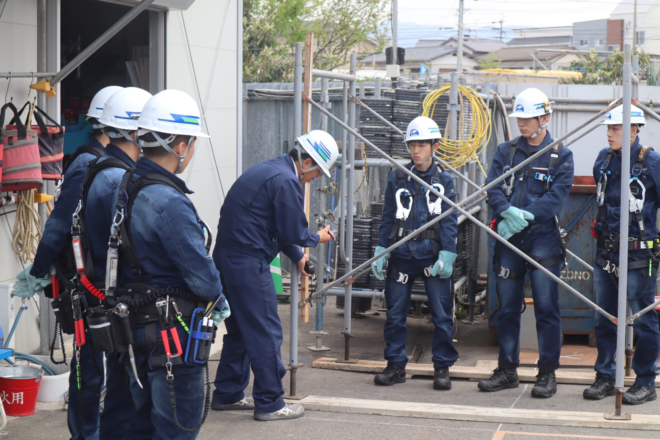 尾園建設　新入社員実地研修風景
