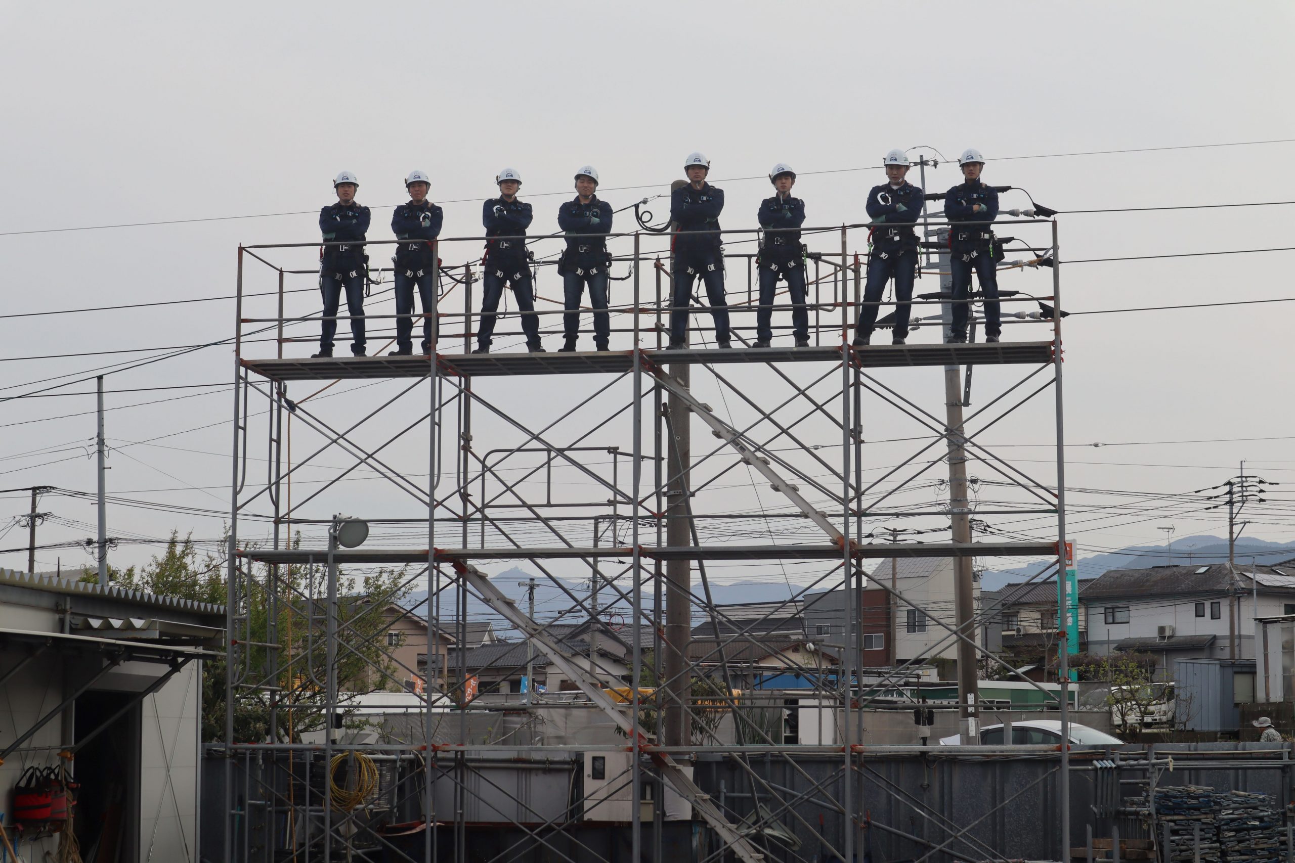 尾園建設 新入社員実地研修風景