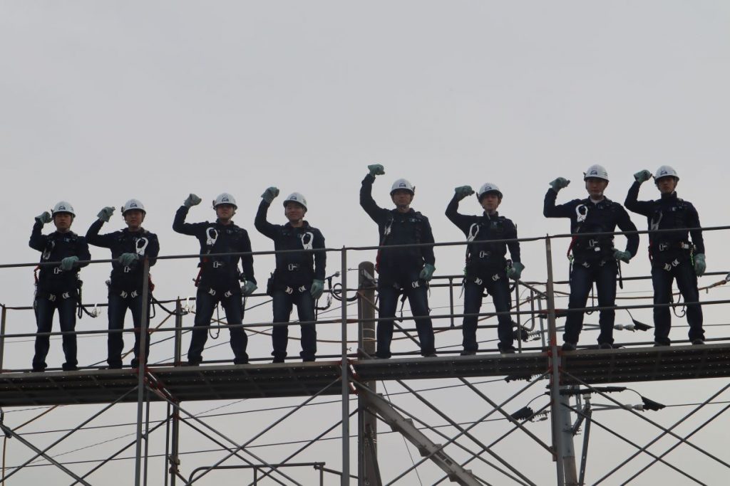 尾園建設 新入社員実地研修風景