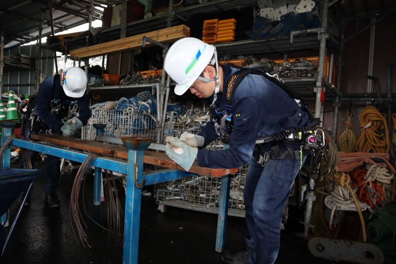 新入社員実地研修風景