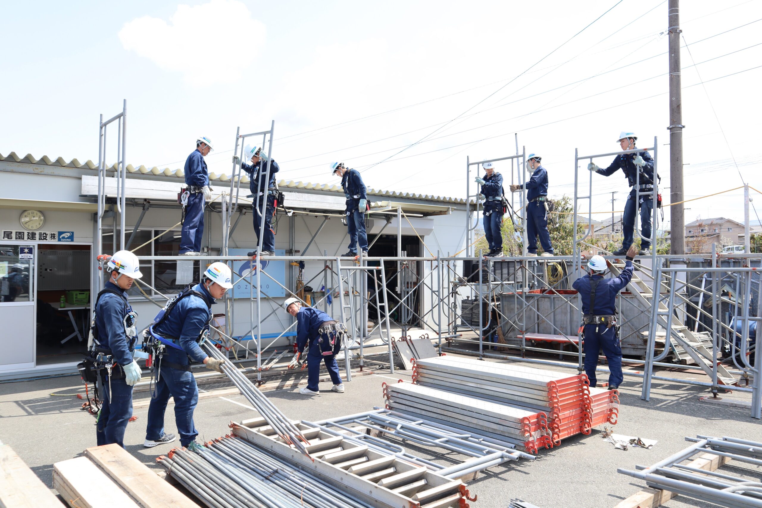 新入社員実地研修風景